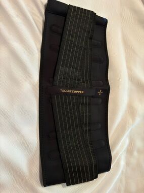 Tommie Copper Blue Compression back brace with Black Trim-both men and women
